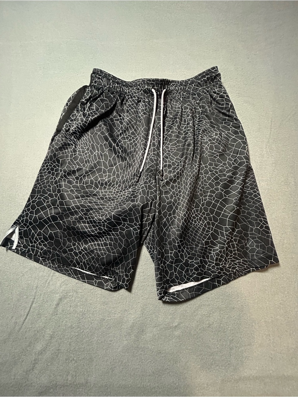 And1 Black Athletic Shorts with White Logo Accent